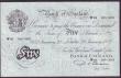 London Coins : A146 : Lot 165 : Five pounds Beale white B270 dated 23rd January 1952 series W83 001393, pencilled name & inked h...
