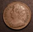 London Coins : A146 : Lot 2308 : Halfpenny 1673 B over C in BRITANNIA, struck from the same reverse die as the example in the Nichols...