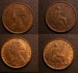 London Coins : A146 : Lot 2520 : Halfpennies (2) 1860 Toothed Border Freeman 270 dies 4+E, EF toned with some scratches, Ex-M.Peake &...