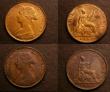 London Coins : A146 : Lot 2521 : Halfpennies (2) 1861 Freeman 273 dies 4+G EF with some small spots, Ex-Astons &pound;7.20, 1862 Free...