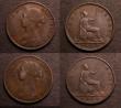 London Coins : A146 : Lot 2523 : Halfpennies (2) 1865 Freeman 296 dies 7+G VF with a couple of spots, Ex-Croydon Coin Auctions &pound...