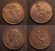 London Coins : A146 : Lot 2525 : Halfpennies (2) 1868 Freeman 303 dies 7+G EF with a toning line on either side, Ex-Spink Auction 6/ ...
