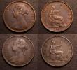 London Coins : A146 : Lot 2531 : Halfpennies (2) 1881 Freeman 342 dies 15+O NVF, Ex-D.Craddock &pound;18. 1881H Freeman 344 dies 16+Q...
