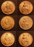 London Coins : A146 : Lot 2539 : Halfpennies (3) 1899 Freeman 376 dies 1+B Lustrous UNC with a small spot on the portrait. 1900 Freem...