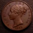 London Coins : A146 : Lot 2541 : Halfpenny 1839 Bronzed Proof, Reverse Inverted, Peck 1523* considerably rarer than the 'Reverse...