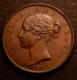 London Coins : A146 : Lot 2544 : Halfpenny 1843 Peck 1527 UNC or near so and nicely toned with a couple of tiny rim nicks and minor c...