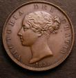 London Coins : A146 : Lot 2554 : Halfpenny 1852 Peck 1537 Reverse B with dots on the shield GEF and attractively toned with a few sma...
