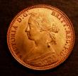 London Coins : A146 : Lot 2568 : Halfpenny 1860 Beaded Border Freeman 260A, no tie-knot, dies 1*+A, rated R16 by Freeman, UNC with a ...