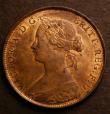 London Coins : A146 : Lot 2571 : Halfpenny 1860 Toothed Border Freeman 267 dies 4+C AU/EF and lustrous with a few small spots, rated ...