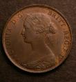 London Coins : A146 : Lot 2576 : Halfpenny 1861 Freeman 279 dies 7+F UNC and nicely toned with a few small spots, Ex-M.Peake &pound;1...