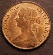 London Coins : A146 : Lot 2581 : Halfpenny 1863 Small Upper section to 3 Freeman 294 dies 7+G UNC and with around 50% lustre, Ex-Croy...