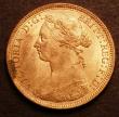 London Coins : A146 : Lot 2612 : Halfpenny 1887 Freeman 358 dies 17+S UNC with around 85% lustre, and a toning area on the obverse ri...