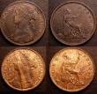 London Coins : A146 : Lot 2616 : Pennies (2) 1873 Freeman 64 dies 6+G GVF with some contact marks, purchased at Charing Cross Market ...
