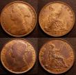 London Coins : A146 : Lot 2621 : Pennies (2) 1892 Freeman 134 dies 12+N GEF with traces of lustre, Ex-D.Craddock &pound;9.40. 1893 Fr...