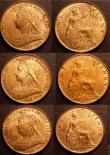 London Coins : A146 : Lot 2624 : Pennies (3) 1899 Freeman 150 dies 1+B Lustrous UNC, Ex-T.Ward &pound;4. 1900 Freeman 153 dies 1+B Lu...