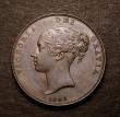 London Coins : A146 : Lot 2629 : Penny 1843 REG: Peck 1486 GVF with some contact marks on the portrait and old thin scratches on the ...