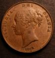 London Coins : A146 : Lot 2634 : Penny 1846 DEF Far Colon Peck 1490 A/UNC with a couple of small tone spots, the reverse with minor c...