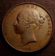 London Coins : A146 : Lot 2646 : Penny 1853 Plain Trident Peck 1504 EF nicely toned, Ex-Laurie Bamford &pound;40