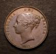 London Coins : A146 : Lot 2654 : Penny 1856 Plain Trident Peck 1510 NEF with some light contact marks and darker toning areas, Rare, ...