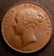 London Coins : A146 : Lot 2660 : Penny 1858 8 over repaired 8, the underlying figure showing to the right indent of the second 8 Goub...