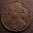 London Coins : A146 : Lot 2694 : Penny 1864 Crosslet 4 Freeman 48 dies 6+G NEF with some contact marks, purchased at Charing Cross Ma...
