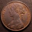 London Coins : A146 : Lot 2698 : Penny 1866 Freeman 52 dies 6+G EF with traces of lustre, purchased at Charing Cross Market &pound;9
