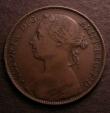 London Coins : A146 : Lot 2720 : Penny 1882 without H but instead of the usual Obverse 11 for this rare type, this coin has obverse 1...