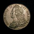 London Coins : A146 : Lot 2788 : Crown 1743 Roses ESC 124 GVF, the reverse slightly better, with a few very light adjustment lines on...
