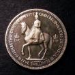 London Coins : A146 : Lot 2869 : Crown 1953 VIP Proof with frosted design ESC 393H nFDC with a hint of very light tone, retaining alm...