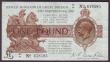 London Coins : A146 : Lot 35 : One pound Warren Fisher T34 issued 1927 series W1/41 678585, Northern Ireland in title, about VF