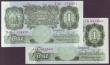 London Coins : A146 : Lot 72 : One pound Catterns (2) issued 1930, B225 series T33 179291 pressed EF and B226 series 11A 862665 pre...