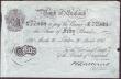 London Coins : A146 : Lot 87 : Fifty pounds Catterns white B231 Operation Bernhard German forgery WW2 dated 20th March 1930 series ...