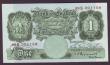 London Coins : A146 : Lot 90 : One pound Peppiatt B238 issued 1934 series 99S 301158, mulberry coloured serial number, lightly pres...