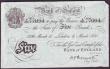 London Coins : A146 : Lot 93 : Five Pounds Peppiatt B241 Operation Bernhard German forgery dated 11th March 1936 series A/293 77094...