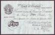 London Coins : A147 : Lot 122 : Five pounds O'Brien white B276 dated 23rd September 1955 series A86A 030045, VF