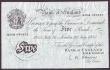 London Coins : A147 : Lot 124 : Five pounds O'Brien white B276 dated 26th July 1955 series A35A 080839, small pinhole, Fine+
