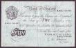 London Coins : A147 : Lot 127 : Five pounds O'Brien white B276 dated 28th September 1955 series A90A 036885, light surface dirt...
