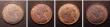London Coins : A147 : Lot 1622 : Halfpennies (4) 1860 Beaded Border Freeman 258 EF, 1861 Freeman 278 Ex-LCA A124 Lot 550 Ex-Roland Ha...