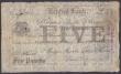 London Coins : A147 : Lot 164 : Kentish Bank, Maidstone &pound;5 dated 1877 series No.15901 for Wigan, Mercers, Tasker & Mercer ...