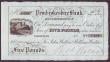 London Coins : A147 : Lot 165 : Narberth, Pembrokeshire Bank Haverfordwest &pound;5 dated 18xx, part issued, No.1495 for John Walter...