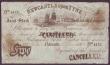 London Coins : A147 : Lot 174 : Newcastle upon Tyne &pound;5 Joint Stock Bank dated 1838 No.4472, ink Cancelled overprints, (Outing1...