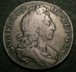 London Coins : A147 : Lot 1962 : Crown 1697 Third Bust Later Harp ESC 96 Fine, slabbed and graded CGS 30, Ex-London Coins Auction A14...