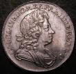 London Coins : A147 : Lot 1974 : Crown 1726 Roses and Plumes DECIMO TERTIO edge ESC 115  EF slabbed and graded CGS 70