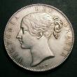 London Coins : A147 : Lot 2007 : Crown 1847 Young Head ESC 286 UNC, slabbed and graded CGS 78, lightly toned with minor cabinet frict...
