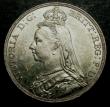 London Coins : A147 : Lot 2010 : Crown 1889 ESC 299 Davies 484 dies 1C UNC or near so and with a pleasing green and gold tone, slabbe...