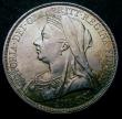 London Coins : A147 : Lot 2015 : Crown 1893 LVI ESC 303 Davies 501 dies 1A UNC or near so, slabbed and graded CGS 75