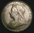 London Coins : A147 : Lot 2021 : Crown 1896 LX ESC 311 Davies 516 dies 2A UNC and lustrous, slabbed and graded CGS 80, cross-graded M...