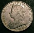 London Coins : A147 : Lot 2027 : Crown 1899LXIII ESC 317 Davies 531 dies 3E UNC, attractively toned with underlying brilliance, slabb...
