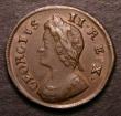 London Coins : A147 : Lot 2265 : Farthing 1735 3 over inverted 2 CGS variety 03 VF and pleasing, slabbed and graded CGS 50, Note: Str...