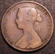 London Coins : A147 : Lot 2728 : Halfpenny 1861 F of HALF struck over a P, unlisted by Peck or Freeman, VG Very Rare